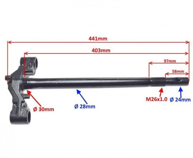 Półka widelca ze sztycą 30mm | ZD5111 - zdjęcie 3