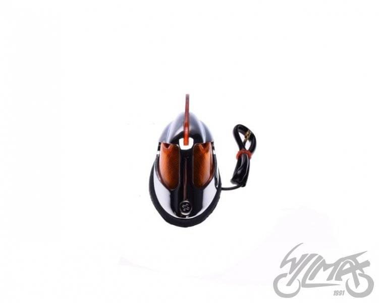 Lampa na błotnik pomarańczowa chrom | AL60322 - zdjęcie 4