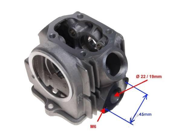 Głowica cylindra goła czoper 70cc 4t | AY35128 - zdjęcie 2