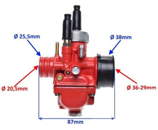 Gaźnik 21 mm zamiennik dla dellorto typ phbg - zdjęcie 4