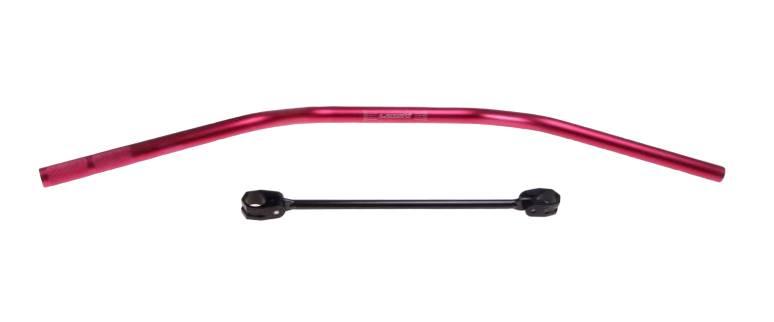 Kierownica enduro 22 mm aluminiowa czerwona - zdjęcie 3