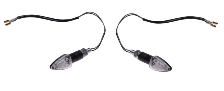 Kierunkowskaz mini czarny biały klosz led