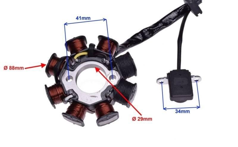 Stator iskrownik 8 cewek gy6 | STD20014 - zdjęcie 3