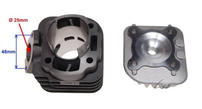 Cylinder głowica 70 cc 2t 47,00mm żeliwo quantum - zdjęcie 4