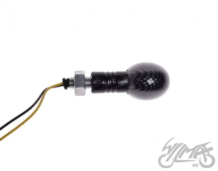 Kierunkowskaz biały klosz led carbon lewy - zdjęcie 3