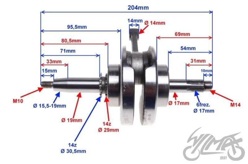 Wał korbowy silnik 154fmi | FMI0001 - zdjęcie 3