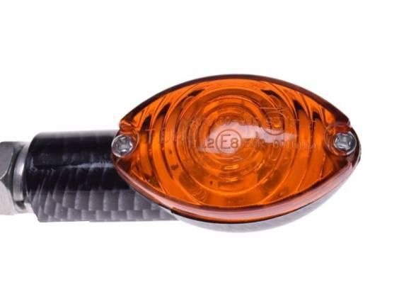 Kierunkowskaz carbon pomarańczowy klosz led - zdjęcie 2