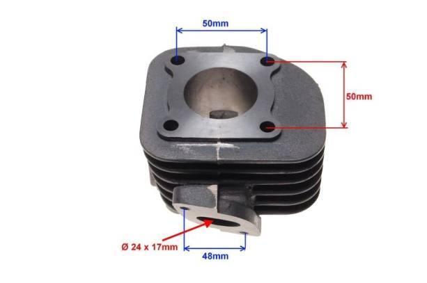 Cylinder 50 cc 2t 40,00 tłok z okienkam sworzeń 10 - zdjęcie 4