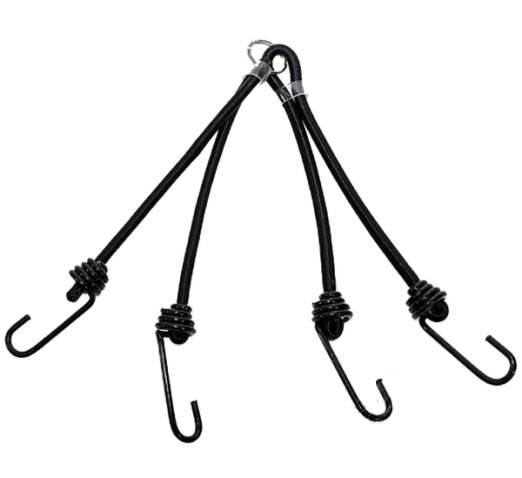 Guma bagażowa czarna 4 ramiona 25 cm 5 szt