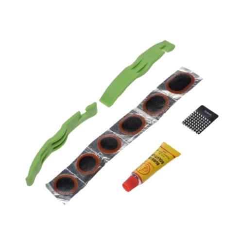 Zestaw naprawczy dętki z łyżkami zielony