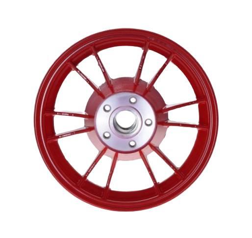 Koło obręcz tył przód 9 cali motorynka czerwona - zdjęcie 2