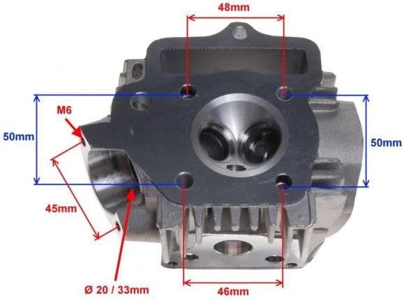 Głowica cylindra goła czoper 70cc 4t | AY35128 - zdjęcie 4