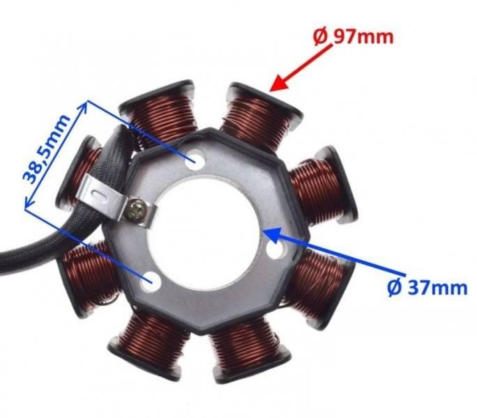 Stator iskrownik dc yamaha ybr 125 xt 125 - zdjęcie 2