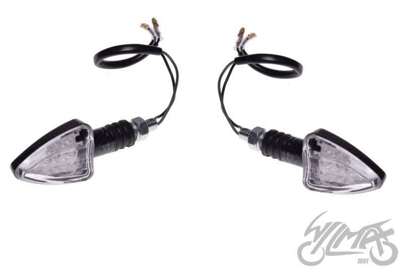 Kierunkowskaz carbon stożek biały klosz led e8 - zdjęcie 4