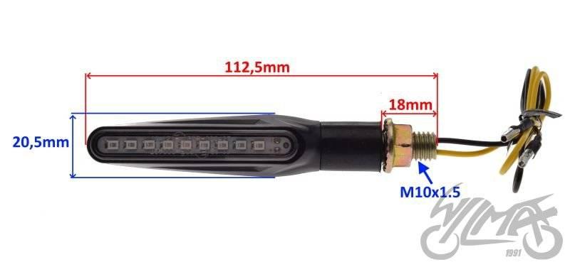 Kierunkowskaz led sekwencyjny czarny | AM1432B - zdjęcie 4