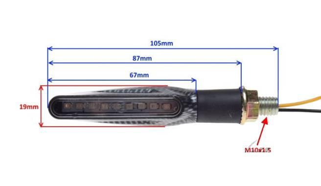 Kierunkowskaz led sekwencyjny carbon | AM1432CA - zdjęcie 4
