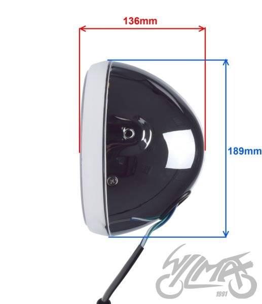 Lampa przód 7 boczne mocowanie h4 chrom | AW2438 - zdjęcie 3