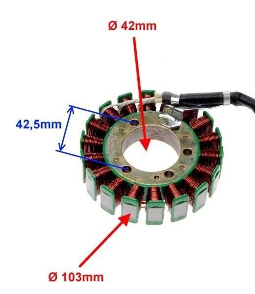 Stator iskrownik 18 cewek shineray atv250 st-9c - zdjęcie 2