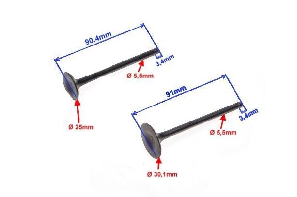 Zawór ssący wydechowy silnik 156fmi | FM0065 - zdjęcie 2