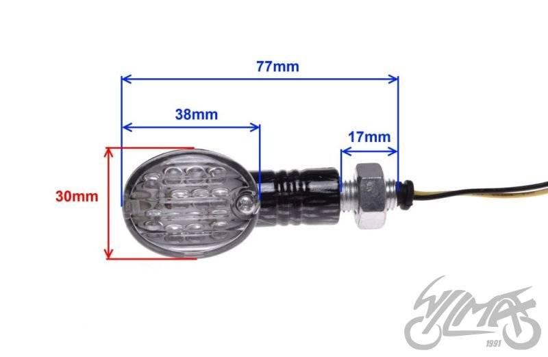 Kierunkowskaz biały klosz led carbon lewy - zdjęcie 2
