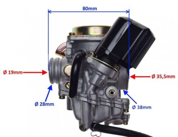 Gaźnik metalowa pokrywa 4t przepustnica 18 mm - zdjęcie 4