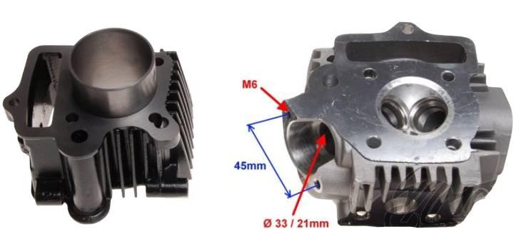 Cylinder głowica 70 cc 4t czoper | AY3512 - zdjęcie 4