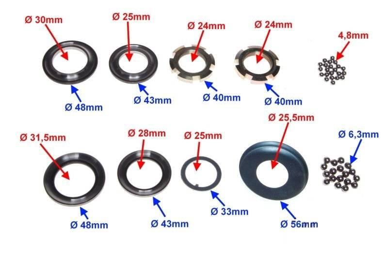 Łożyskowanie kierownicy zestaw gtx50/125 - zdjęcie 2
