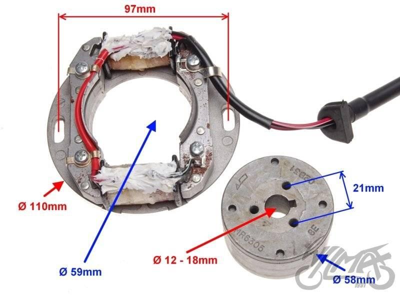 Stator iskr moduł cewka suzuki rm250 kawasaki kx - zdjęcie 6
