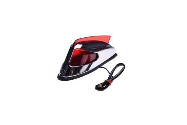 Lampa na błotnik czerwony chrom | AL60323