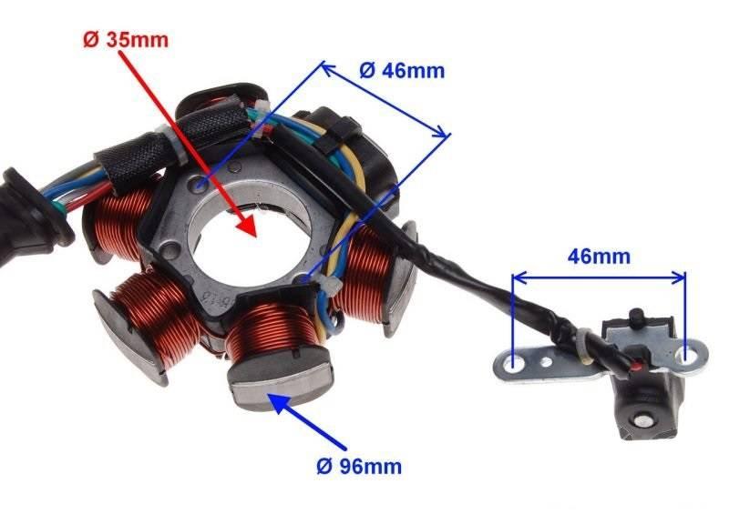 Stator iskrownik 6 cewek 8 przewodów | AI22524 - zdjęcie 2