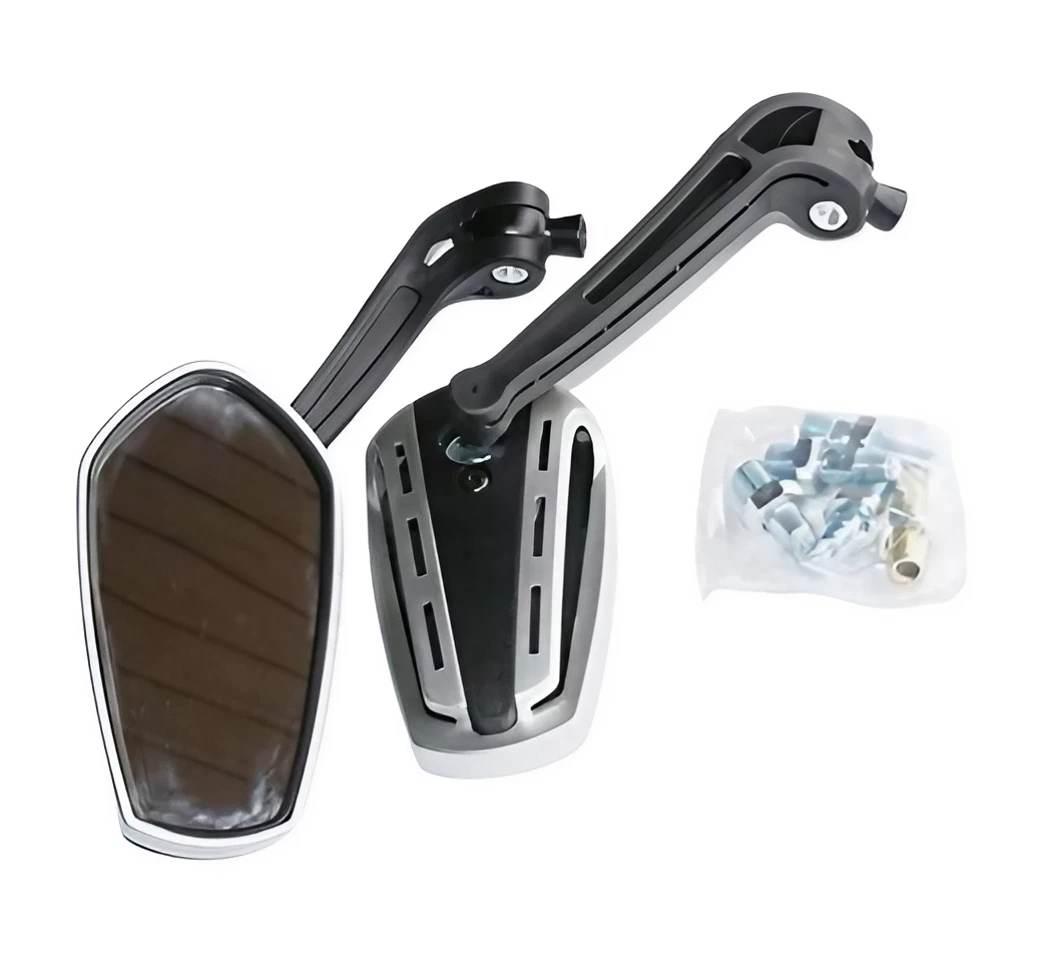 Lusterka Gwint M8/M10 Czarno-Srebrne Motocykl MotoGeneric