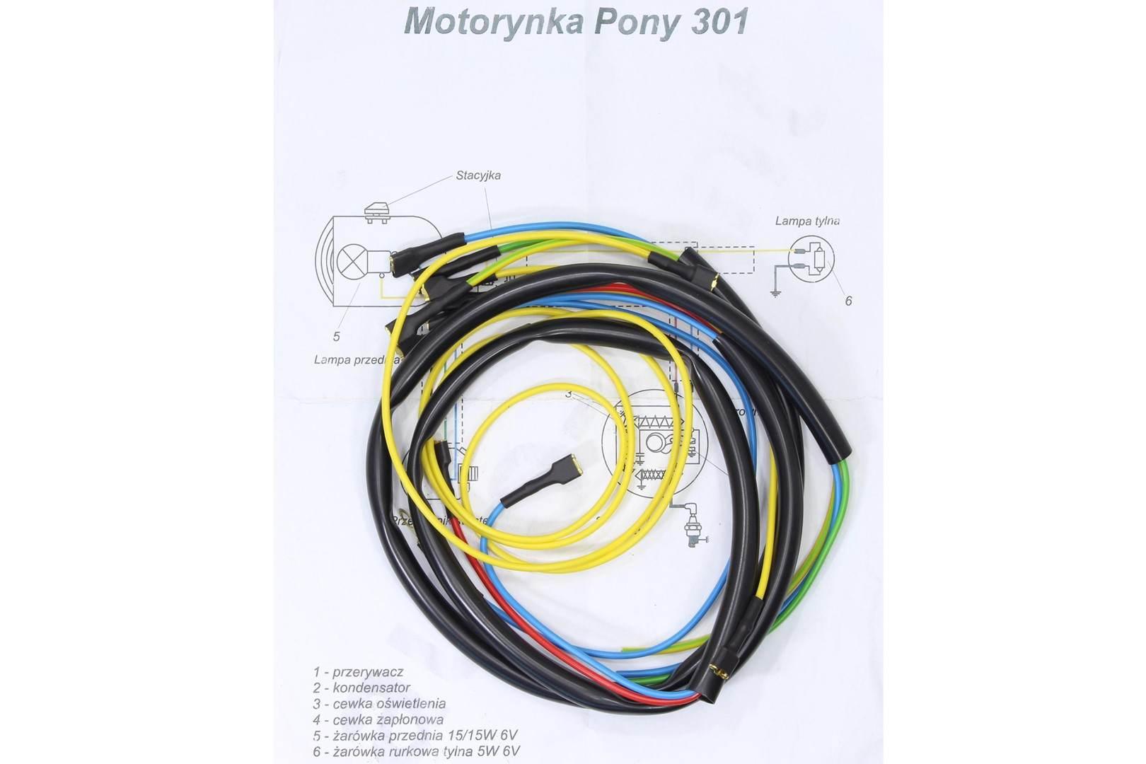 Instalacja wiązka motorynka pony 301 | ROY23916