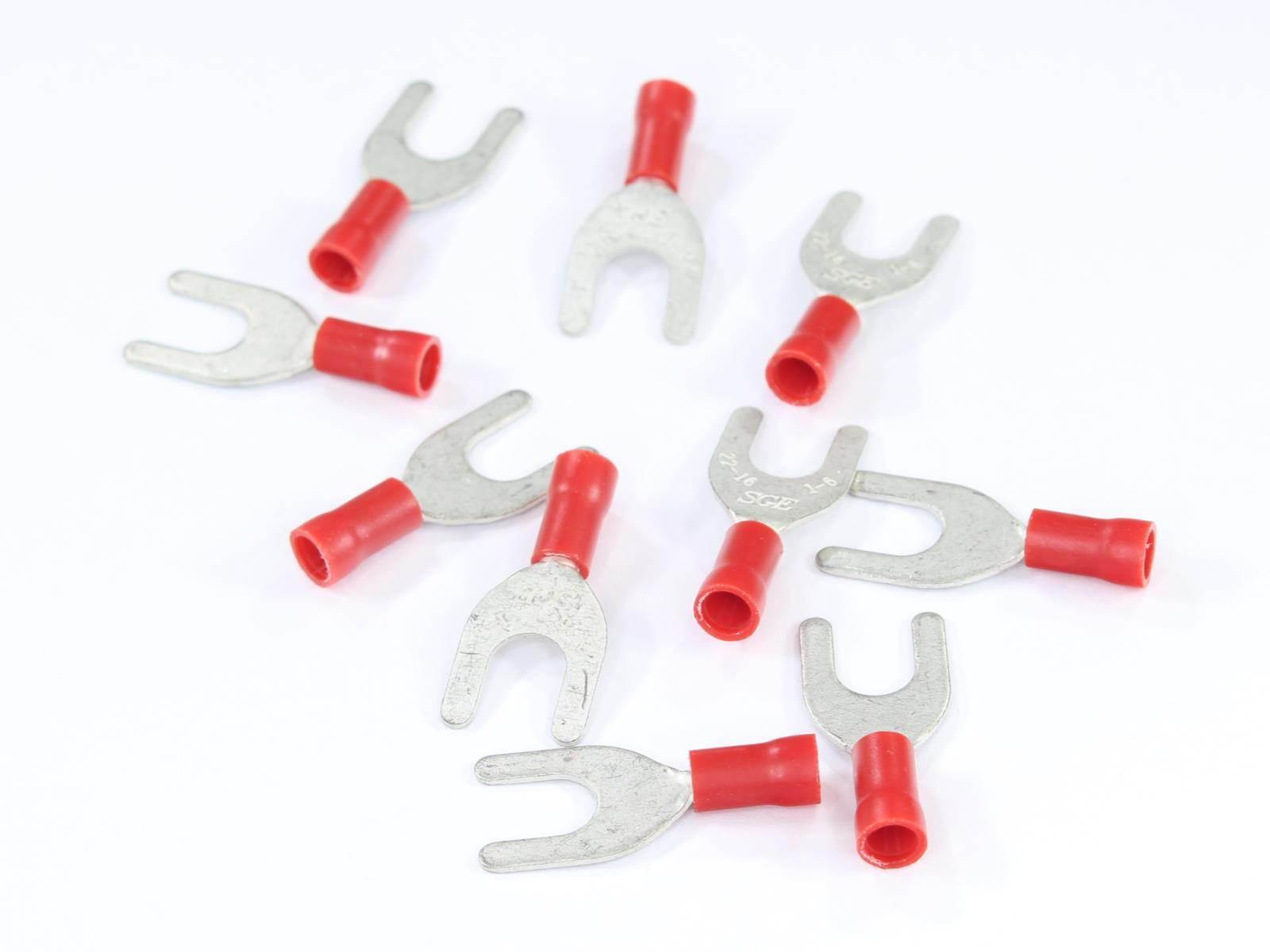 Konektor końcówka widełkowa m6 izolowana 6.4mm 0.5-1.5mm kpl 10szt