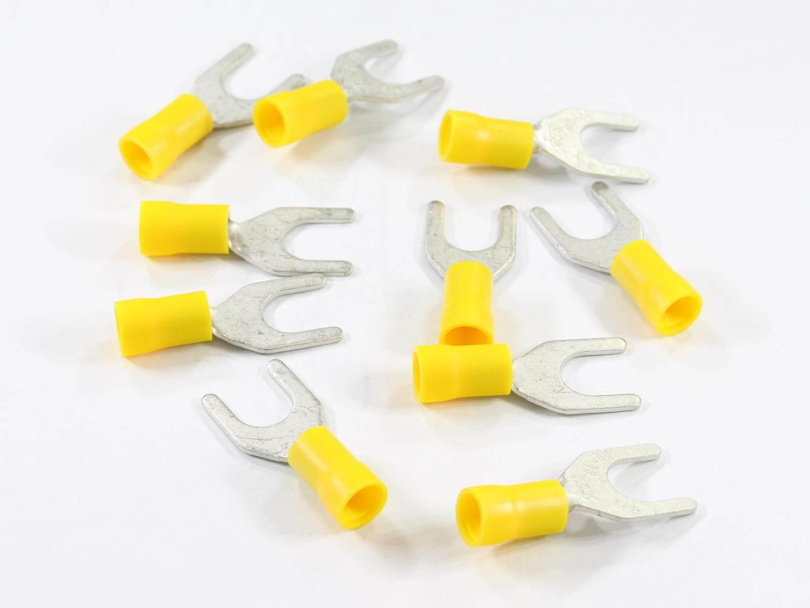 Konektor końcówka widełkowa m8 izolowana 6.3mm 4.0-6.0mm kpl 10szt