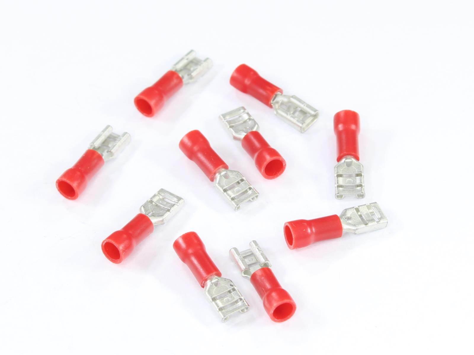 Konektor płaski 4,8mm żeński izolowany0,8mm0,5-1,5mmkpl 10szt