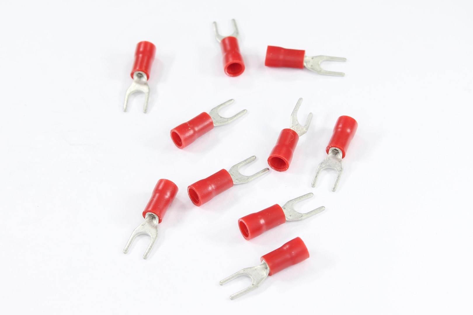 Konektor końcówka widełkowa m4 izolowana 4.3mm 0.5-1.5mm kpl 10szt