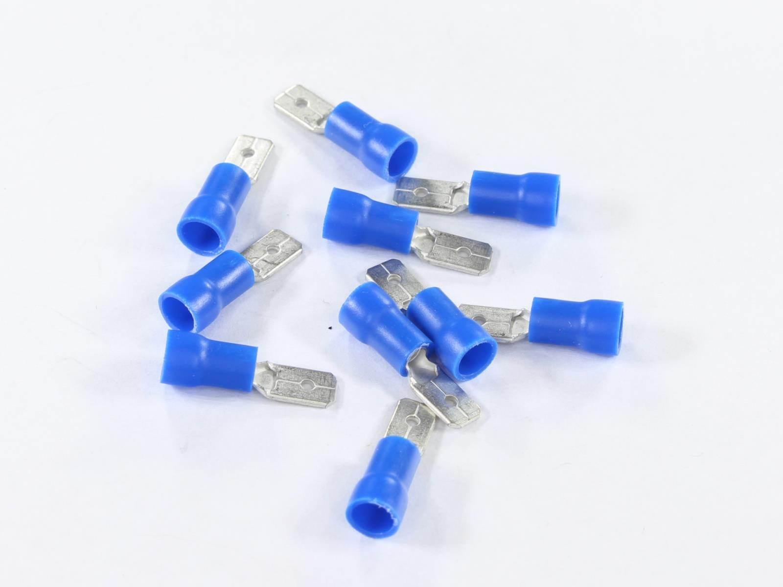 Konektor płaski 4,8mm męski izolowany0,8mm1,5-2,5mm
