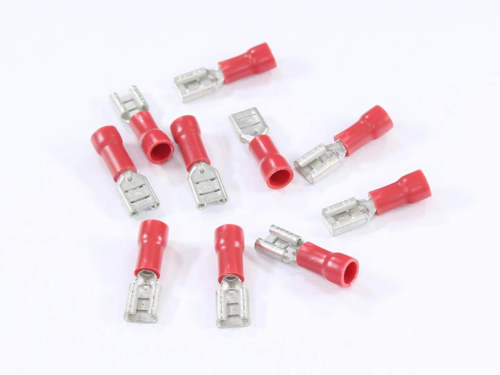 Konektor zeński 4.8x0.8 gniazdo płaskie izolowany 0.5-1.0mm kpl 10szt