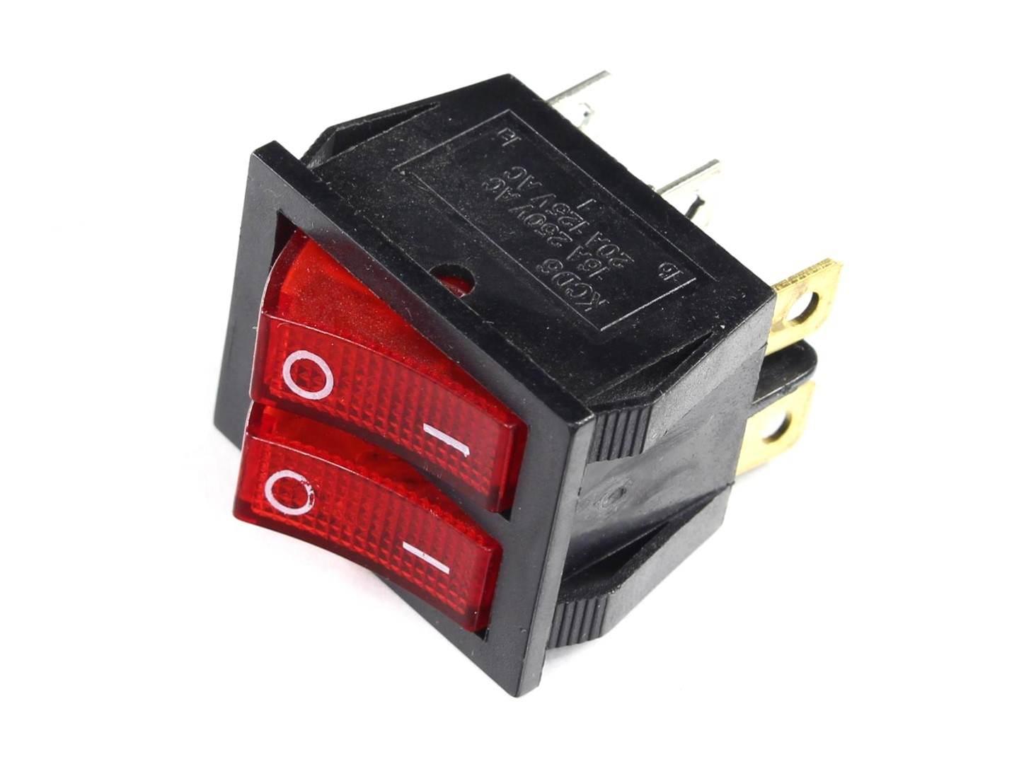 Przełącznik irs2101-1c3r bistabiln on-offczerwone posietlenie dpst 6p 20a 1