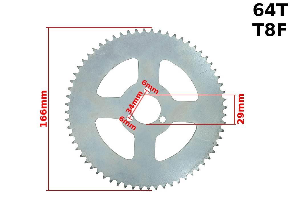 Zębatka tył pocket t8f 64z 29mm bri | ROY26255