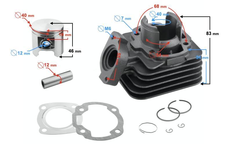 Cylinder skuter 2t 50cc buxy | CIGSKC0502TAPOPMOR000BX1