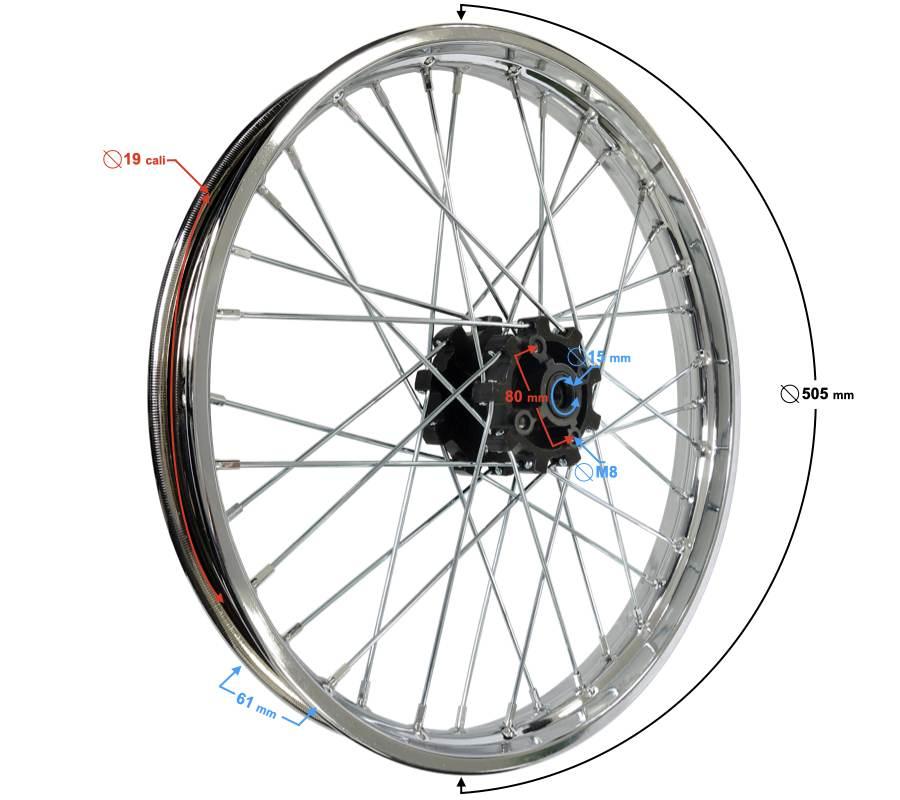 Felga przednia cross 19x1,4 dirt bike | FELJHU080