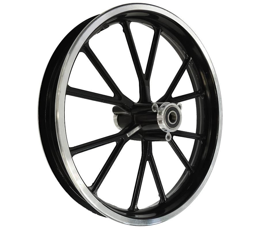 Felga przednia 10x2,5 rozstaw 42 mm mini dirt bike 49cc czarna