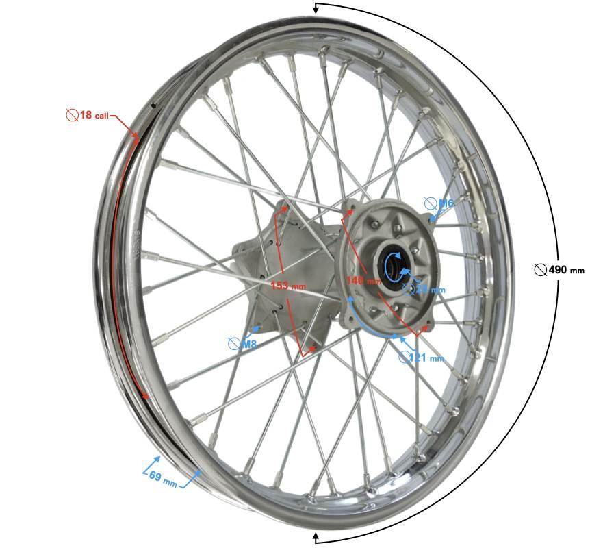 Tylna felga stalowa db250 mzk | FELMIK060