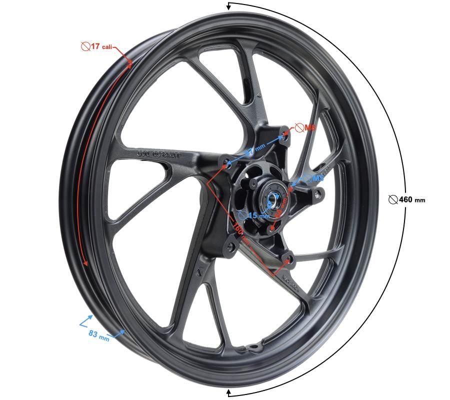 Felga przód gt 125 | FELTIA100