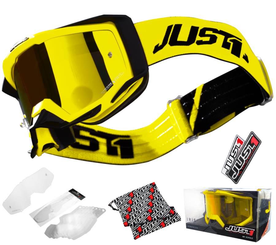 Gogle motocyklowe just1 iris track black yellow