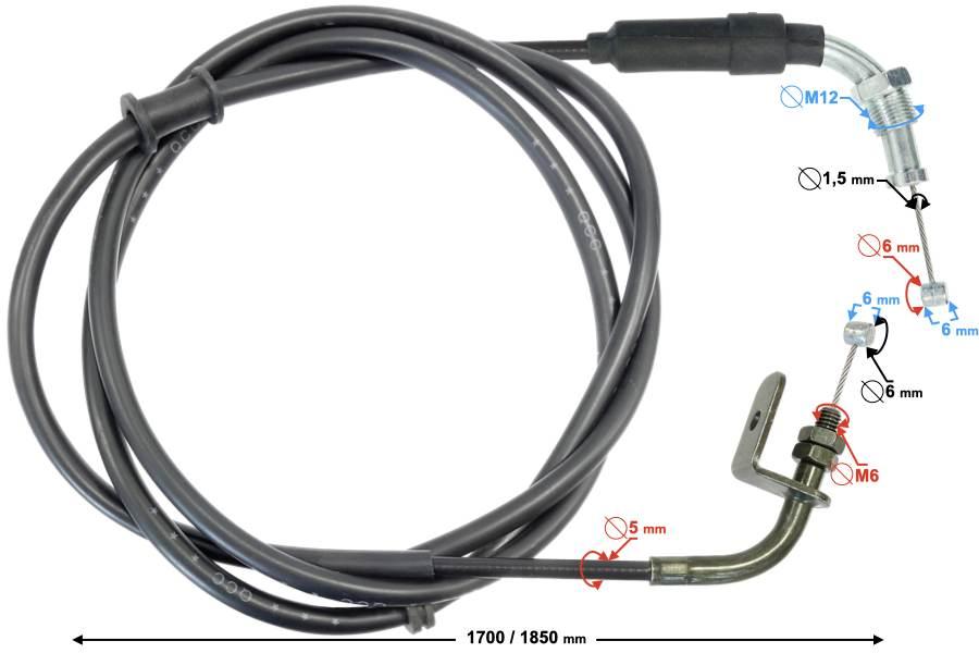 Linka gazu powrotu voge sr125 | LGAVOG073