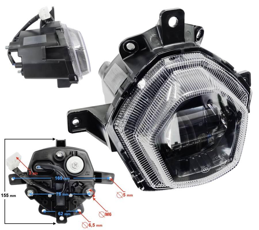 Reflektor przód voge 125r | REFVOG076