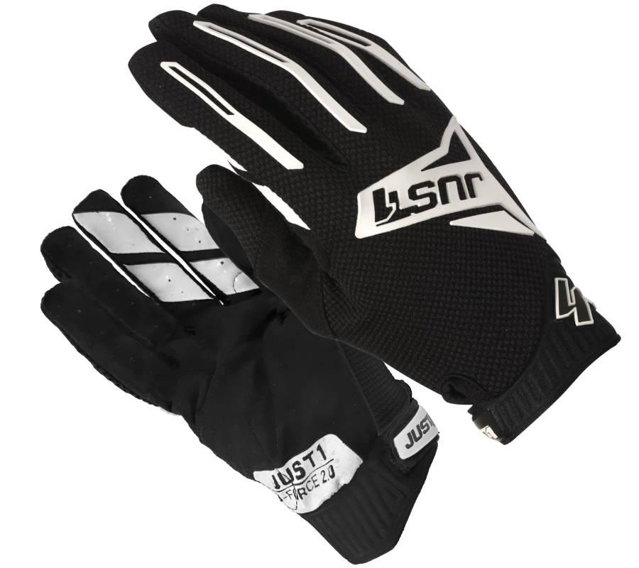 Rękawice motocyklowe just1 j-force 2.0 black white rozmiar xxl