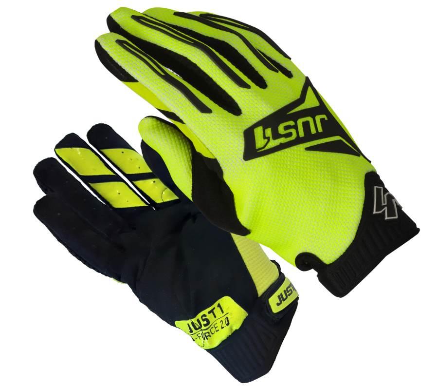 Rękawice motocyklowe just1 j-force 2.0 yellow fluo black rozmiar xxl